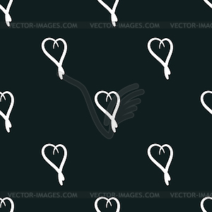Seamless stylish pattern with pastel hearts - vector clipart