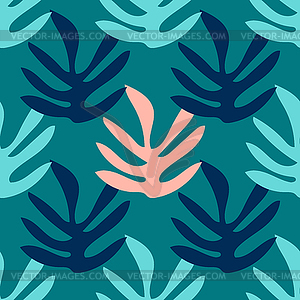 Seamless artistic bright tropical pattern with - vector clipart / vector image