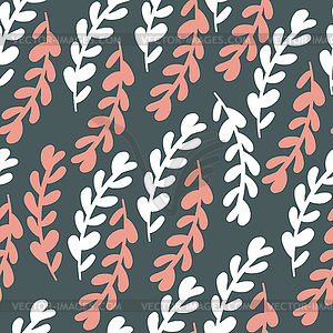 Seamless repeating pattern with floral elements in - vector image