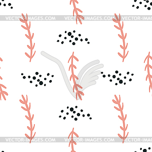 Seamless repeating pattern with floral elements in - vector clipart