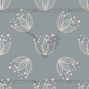 Seamless repeating pattern with floral elements in - vector clipart