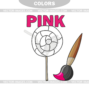 Free black and white cartoon candy lollipop - - vector image