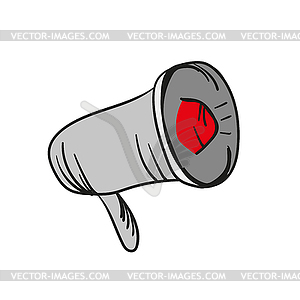 Single - Loudspeaker on White Background - royalty-free vector clipart