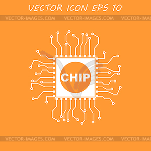 Chip icon - vector clip art