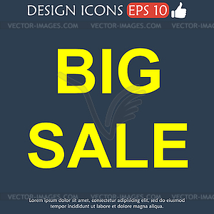 Big sale bag sign icon. Special offer symbol - vector image