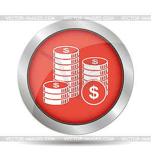 Stack of coins icon - vector clipart