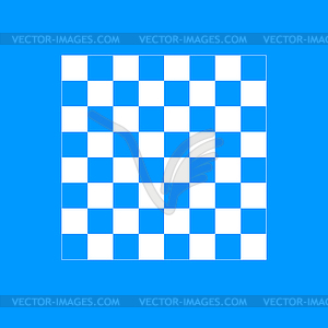 Wooden chess board. flat view of top - vector clipart