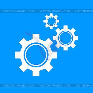 Gears icon, . Flat design style - vector clipart / vector image