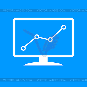 Computer monitors with different graphs - vector image