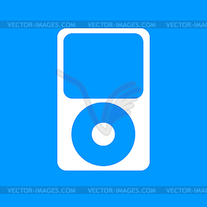 Portable media player icon. Flat design style. EPS - vector clipart