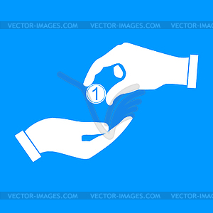 Give alms Flat icon - vector clipart / vector image