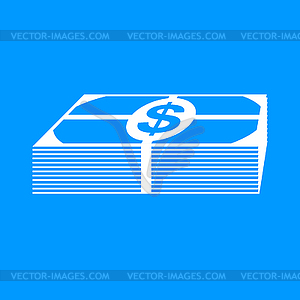Flat icon of money - vector image