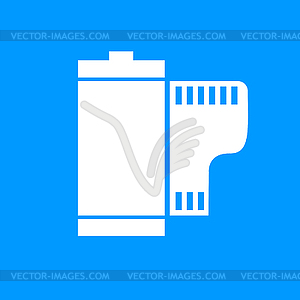 Flat Camera Film Roll - vector clipart