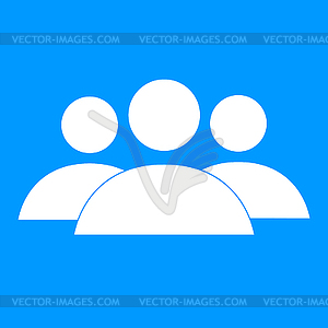 Flat icon of businessman - vector image