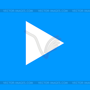 Play Flat Icon - stock vector clipart