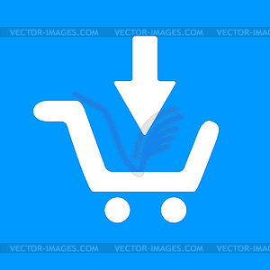 Shopping cart Flat - vector clipart