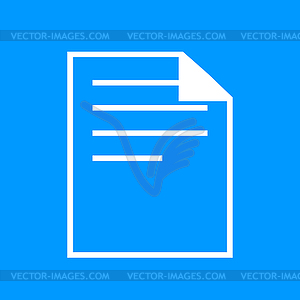 Document icon paper sheet . flat design - royalty-free vector image