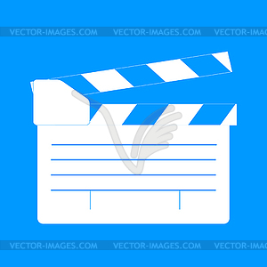 Movie clapper board, movie maker - vector clip art