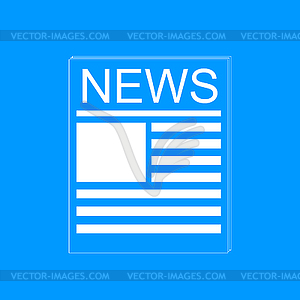 Flat icon of news - vector image