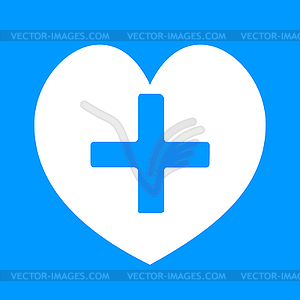 Heart Icon Flat design style - vector image