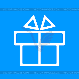 Gift box itson - icon - vector clipart