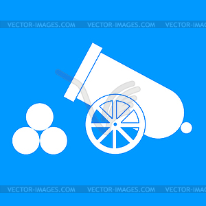 Retro cannon - vector clip art