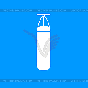 Punching Bag icon. Boxing symbol - royalty-free vector clipart