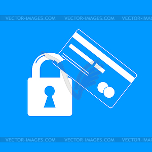 Credit Card Security icon . Eps 10 - vector clipart