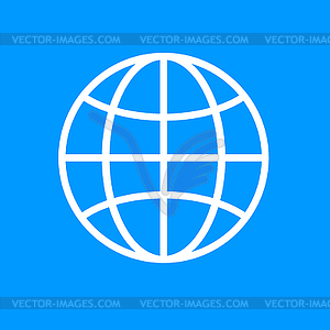 World Globe Icon, pictogram icon - vector clipart