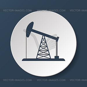 Oil Rig Icon - vector clip art