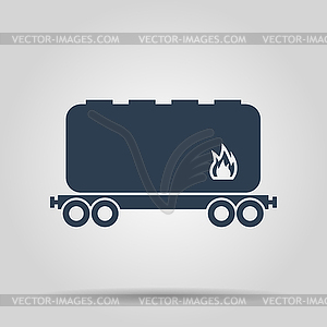 Railroad tank icon - vector clipart