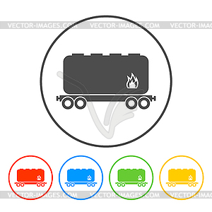 Railroad tank icon - vector clipart / vector image