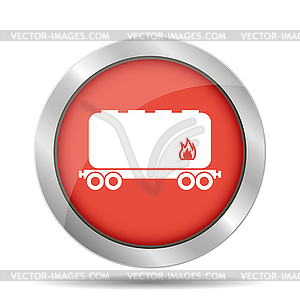 Railroad tank icon - vector image