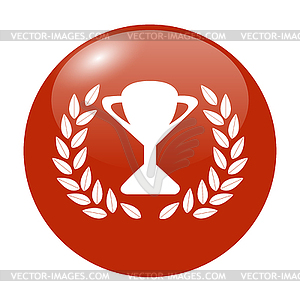 Trophy and awards icon . Flat design style.  - color vector clipart