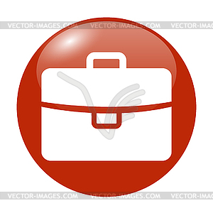 Briefcase icon, . Flat design style - vector clip art