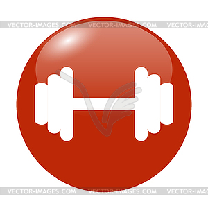 Modern flat dumbbell icon. Eps10 - vector image