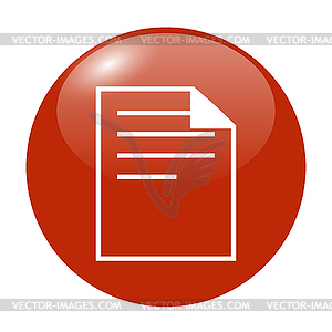 Document icon paper sheet . flat design - vector clipart