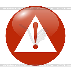 Attention sign with exclamation mark icon - vector clipart