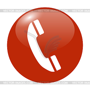 Flat icon of phone - royalty-free vector clipart