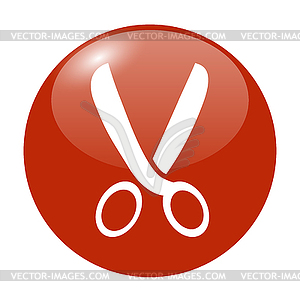 Scissors icon, . Flat design style - vector clip art