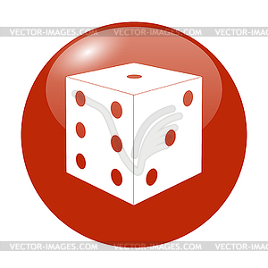 Dices sign icon. Casino game symbol - vector clipart