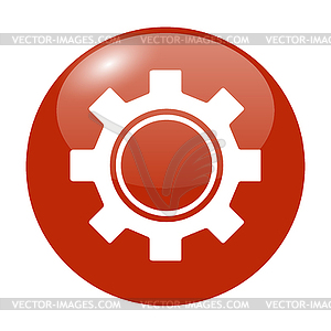 Gears icon, . Flat design style - vector clip art