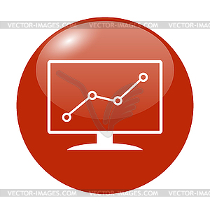 Computer monitors with different graphs - vector image