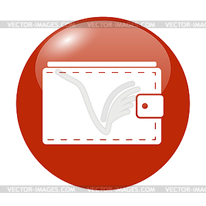 Wallet with cash simple icon.  - vector clipart / vector image