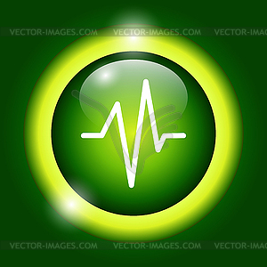 Heart beat, Cardiogram, Medical icon - - vector clip art