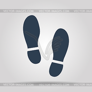 Imprint soles shoes icon.shoes print icon - color vector clipart