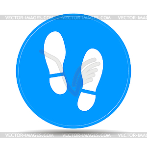 Imprint soles shoes icon.shoes print icon - vector image