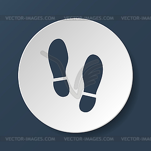 Imprint soles shoes icon.shoes print icon - vector image