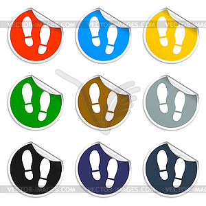 Imprint soles shoes icon.shoes print icon - vector image