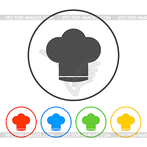Chef cap icon - color vector clipart